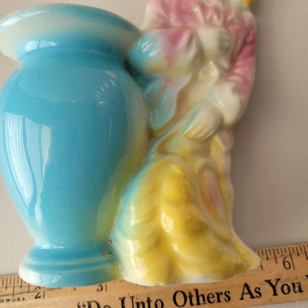 Vintage Pottery Girl Vase ~ USA Pottery ~ 1950s (?) See NOTES & Photos - Picture 11 of 16